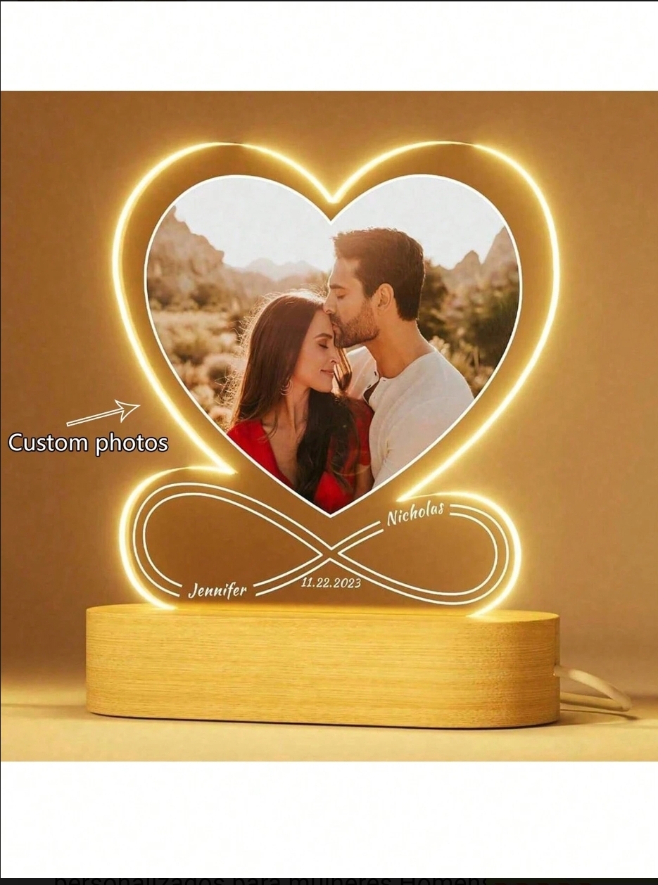 Presentes personalizados luz noturna lampada amor